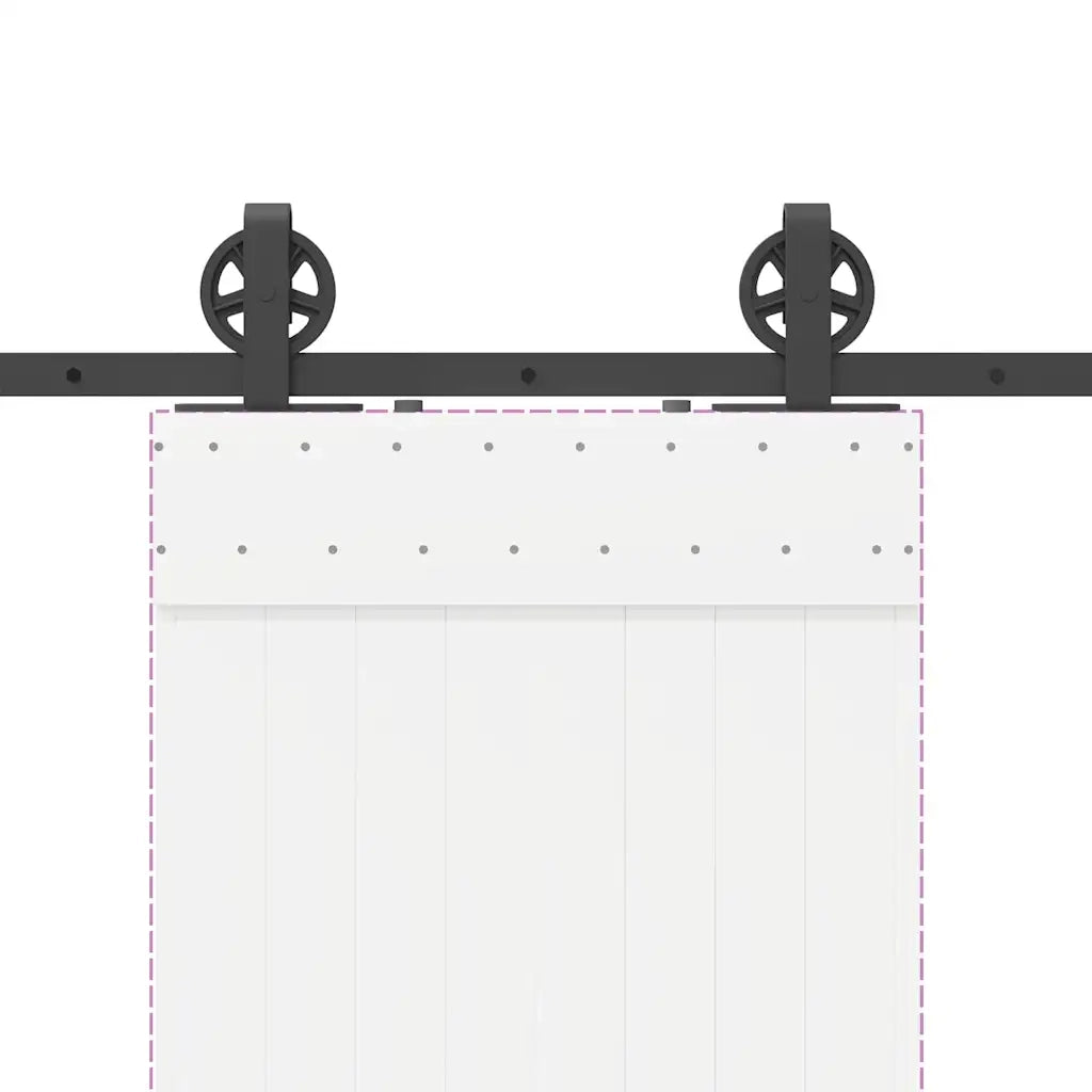 Kit di Binari per Porte Scorrevoli 200 cm Acciaio Nero CFW6747358