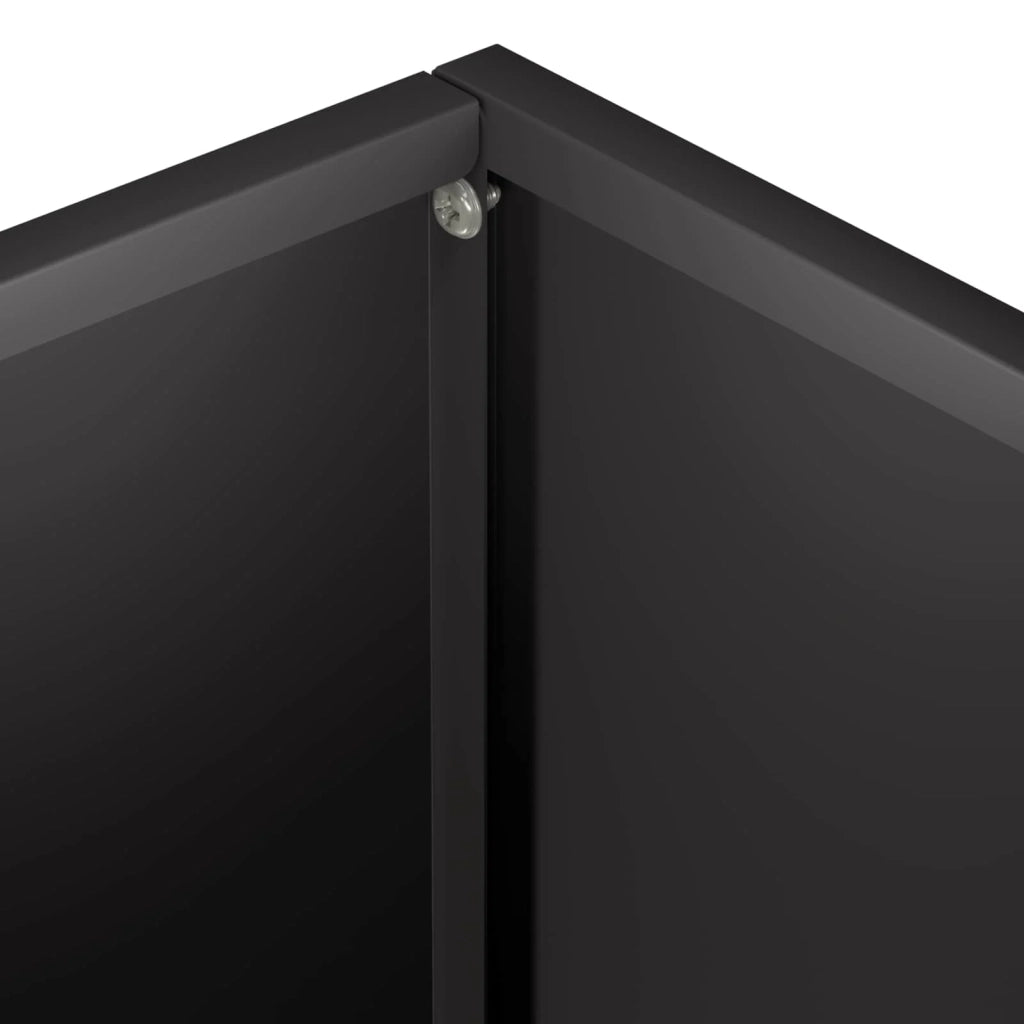 Vaso da giardino 2 pz Nero 40 x 30 x 30 cm 8005191