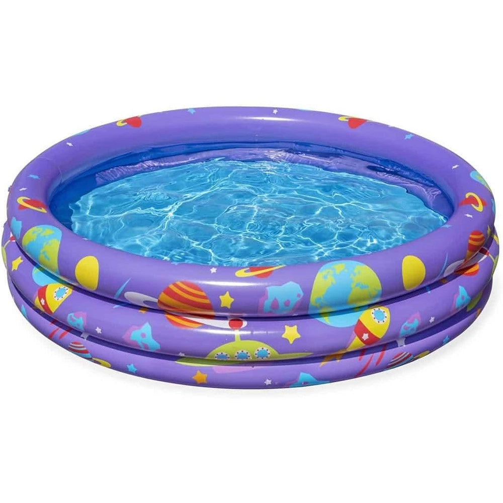 Trade Shop - Piscina Gonfiabile Giardino A 3 Anelli Gioco Per Bambini Con Palline ø 102 Cm 52466 -