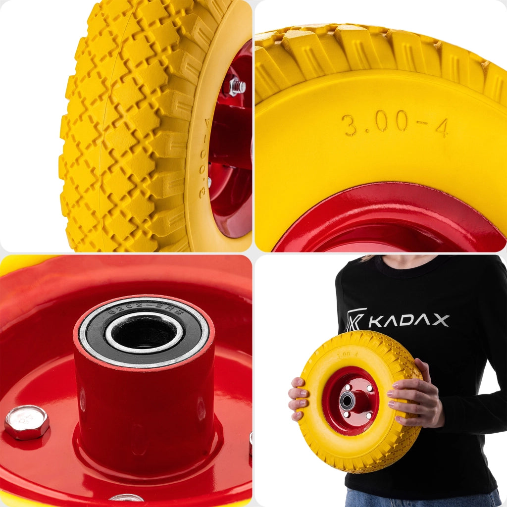 KADAX Kółka do taczek 3.00-4 PU 551031 żółta opona K16352