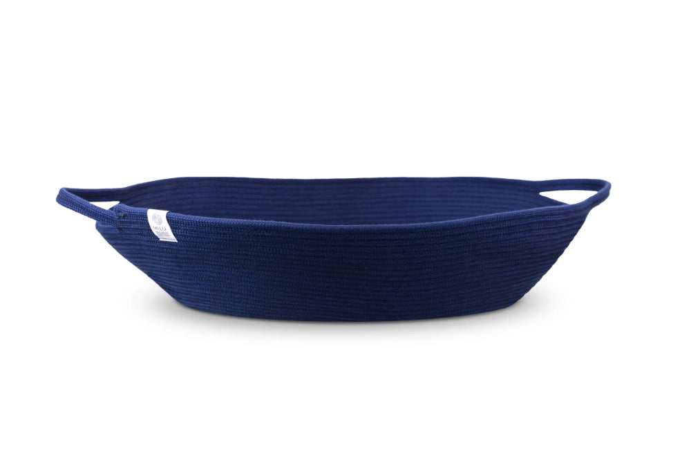 Cheonda - Cesto ovale prodotto a mano Plam dm 58cm Colore: Grigio