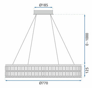 Lampada Led App1569-cp Gold 80cm