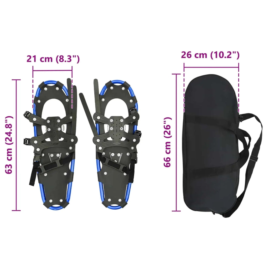 Ciaspole 3 in 1 Blu e Nero 63 x 21 cm Alluminio e HDPE CFW3162748