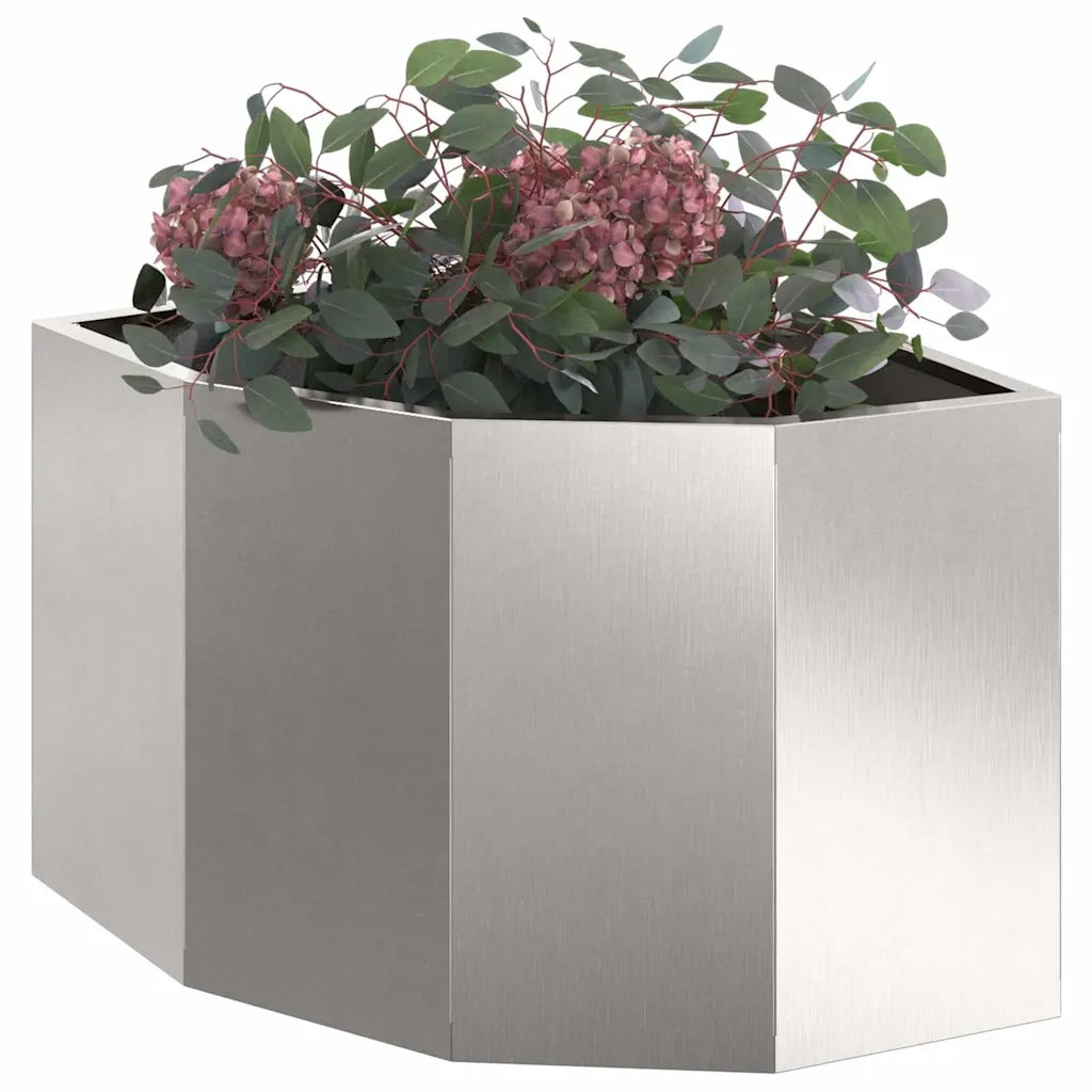 Vaso d'angolo Argento 45 x 45 x 35 cm Acciaio inossidabile 883651