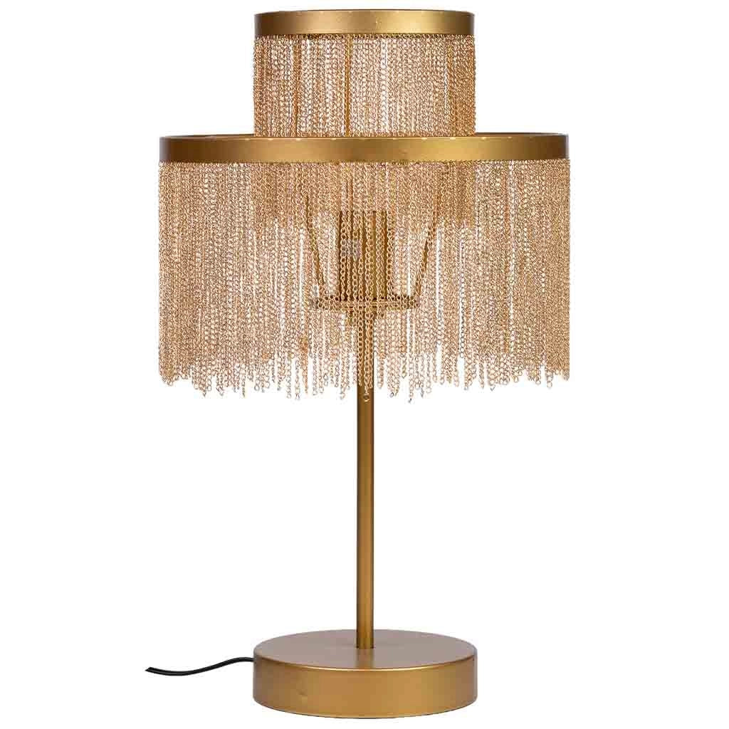 Lampada da tavolo in metallo 30x30x35/50h cm Oro