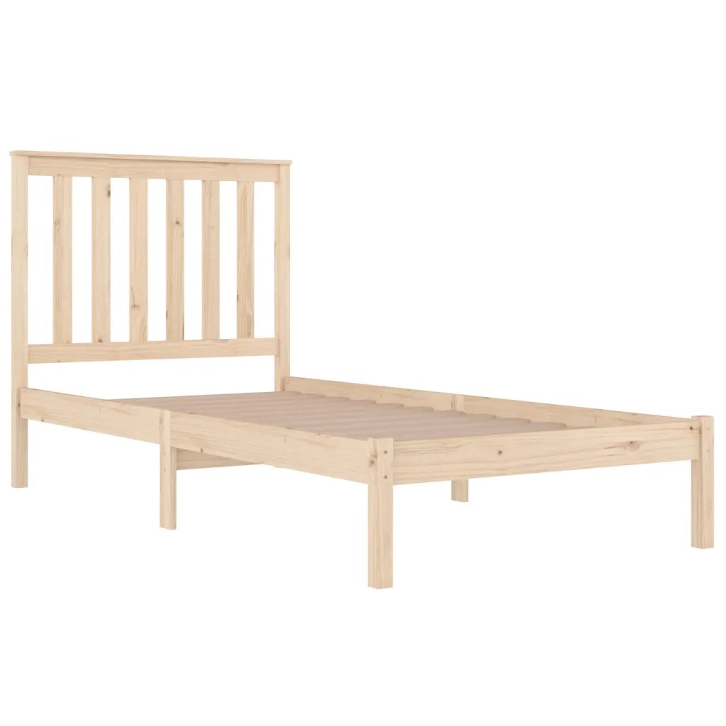 Giroletto in Legno Massello Grigio 75x190 cm Small Single 3103803