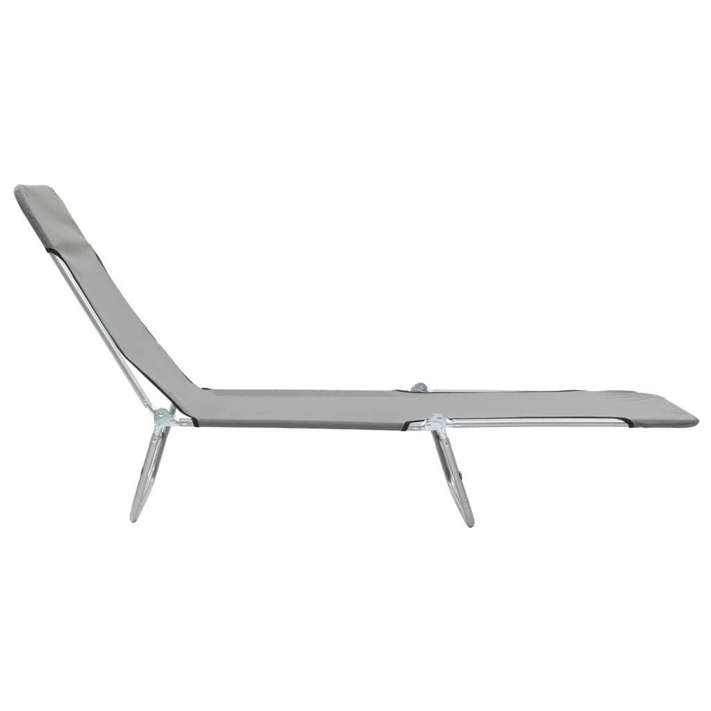 Lettini prendisole pieghevoli 182 cm 2 pezzi acciaio e tessuto grigio 02_0011934