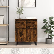 Credenza Rovere Fumo 60x35x70 cm in Legno Multistrato 831129