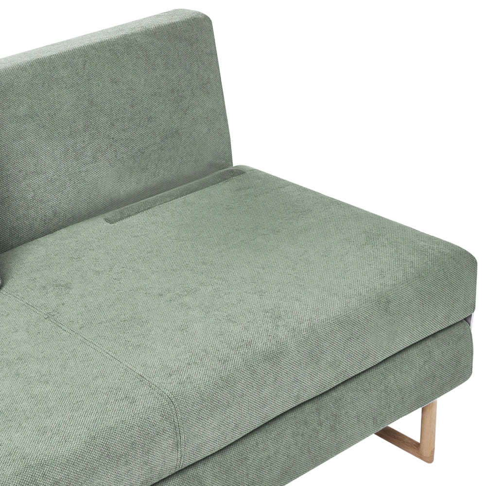Divano letto a 3 posti Tessuto verde chiaro per divano 3 persone Funzione letto pieghevole