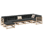 Set Divani da Giardino 7 pz con Cuscini Legno Massello di Pinocod mxl 92630
