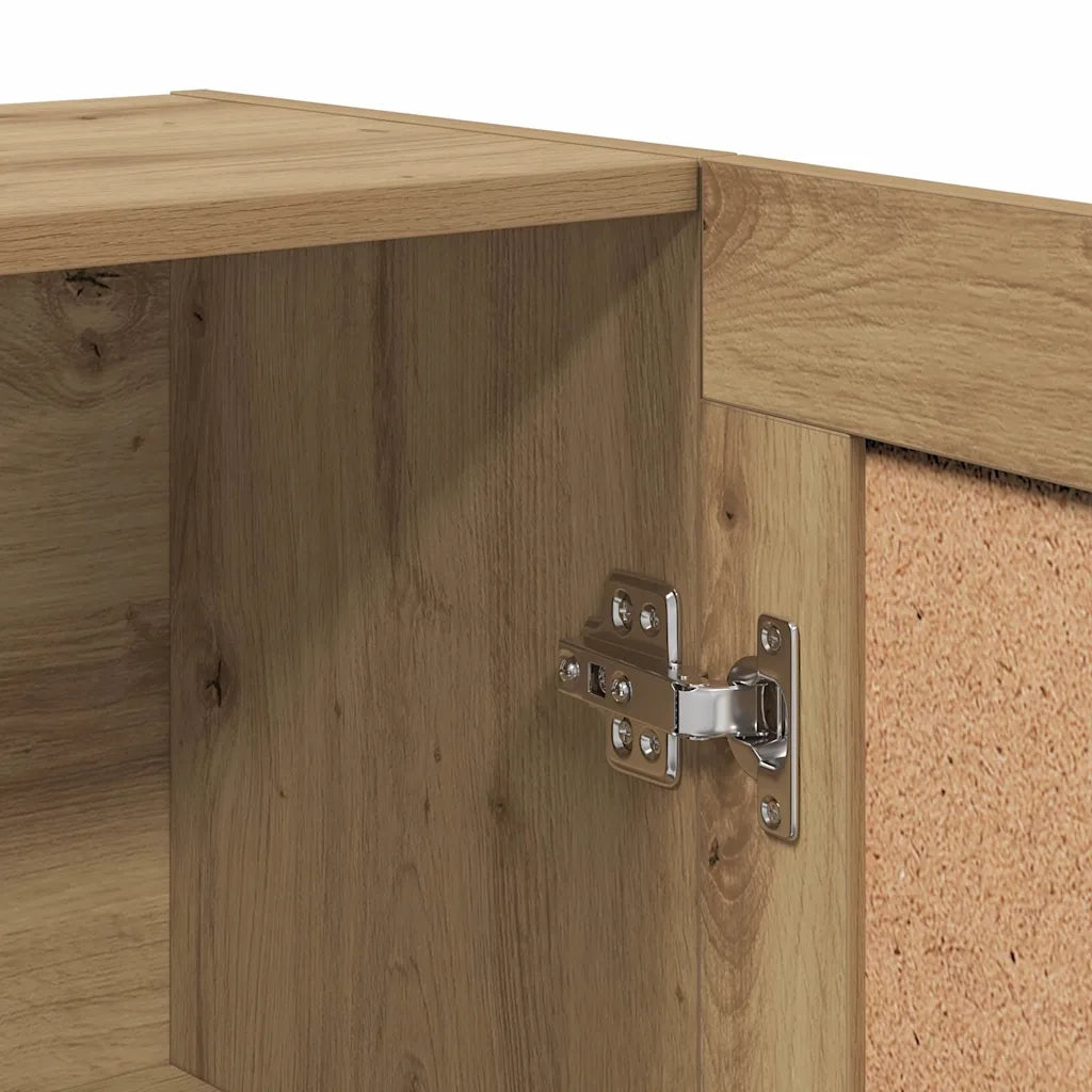 Libreria-Scaffale per Libri-Mobile di Stoccaggio Rovere Artigianale 82,5x30,5x115 cm in Truciolato 131545