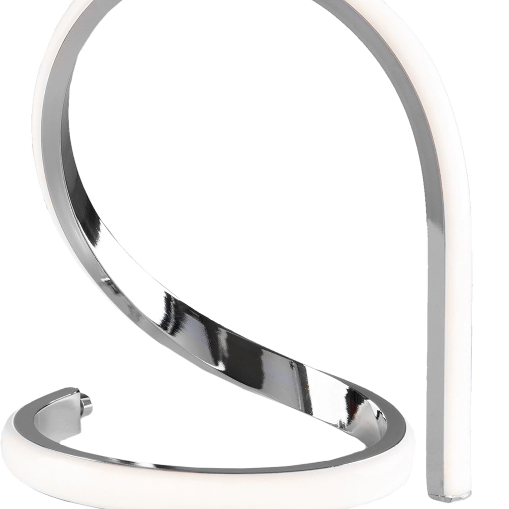 Lumetto Moderno Infinity Luce Led Integrata Metallo E Alluminio Cromo