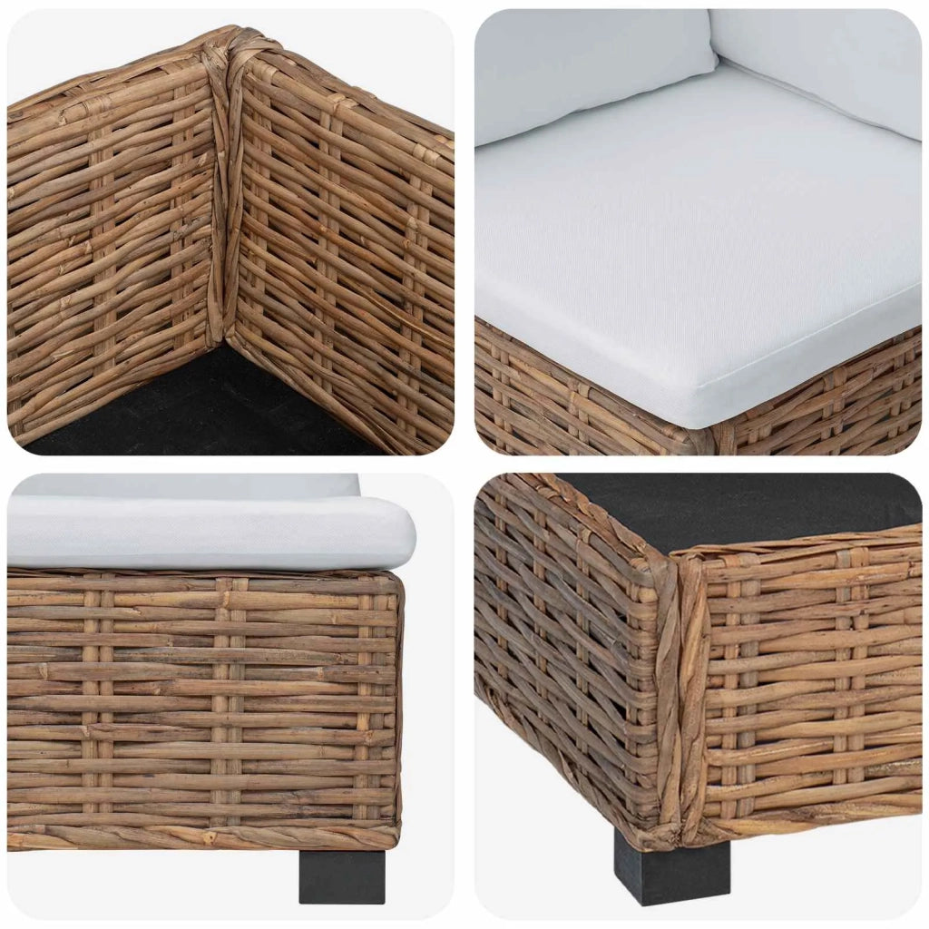 2 pz Set Lounge in Rattan con Cuscini GENDT Rattan naturale 3429856