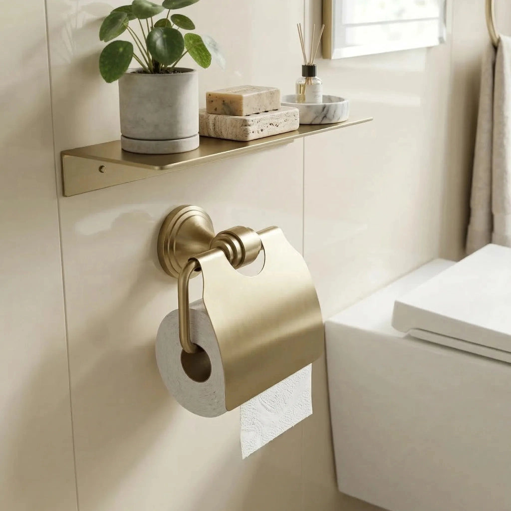 Portarotolo Carta Igienica 1608 Aristo Brushed Gold