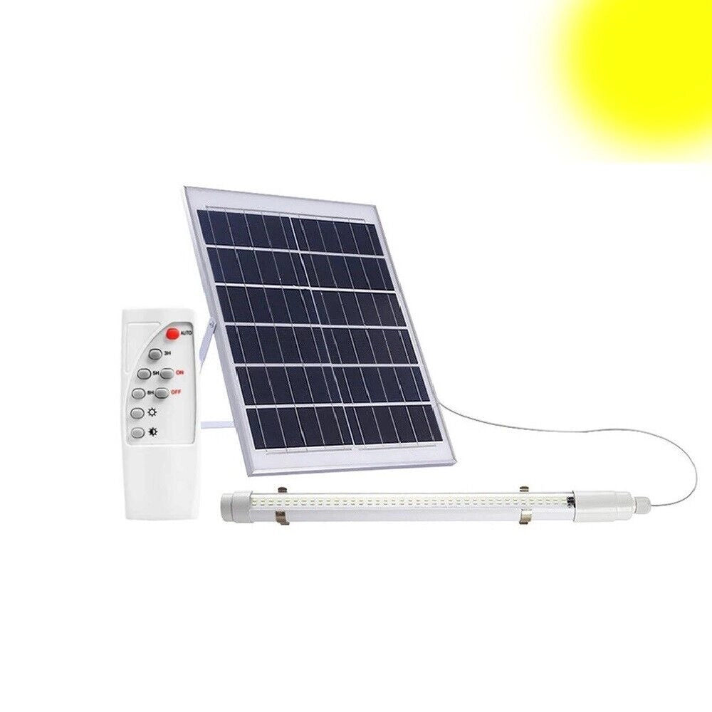 Plafoniera tubo neon crepuscolare con pannello solare cavo 5 mt soffitto camper campeggio giardino