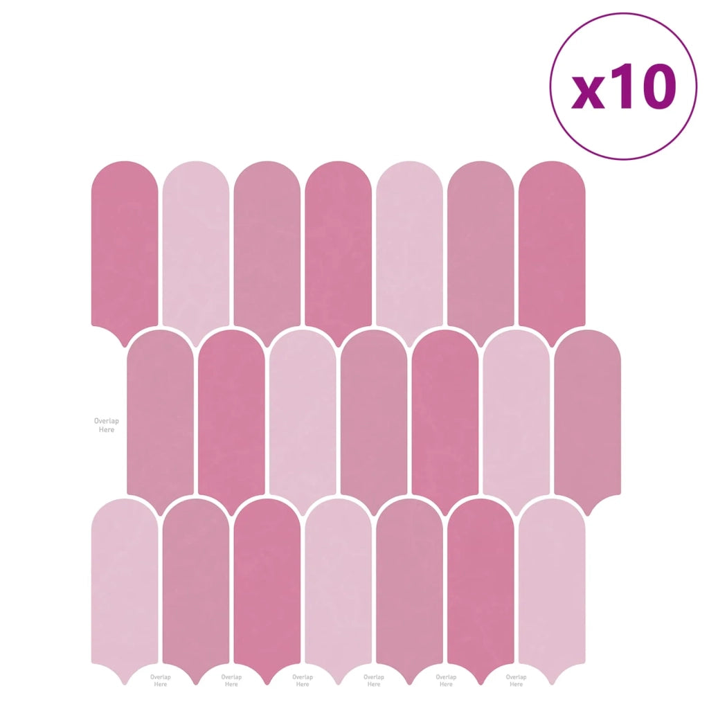 Piastrella Piuma 10 pcs Rosa 30 x 30 cm Poliuretano e PET