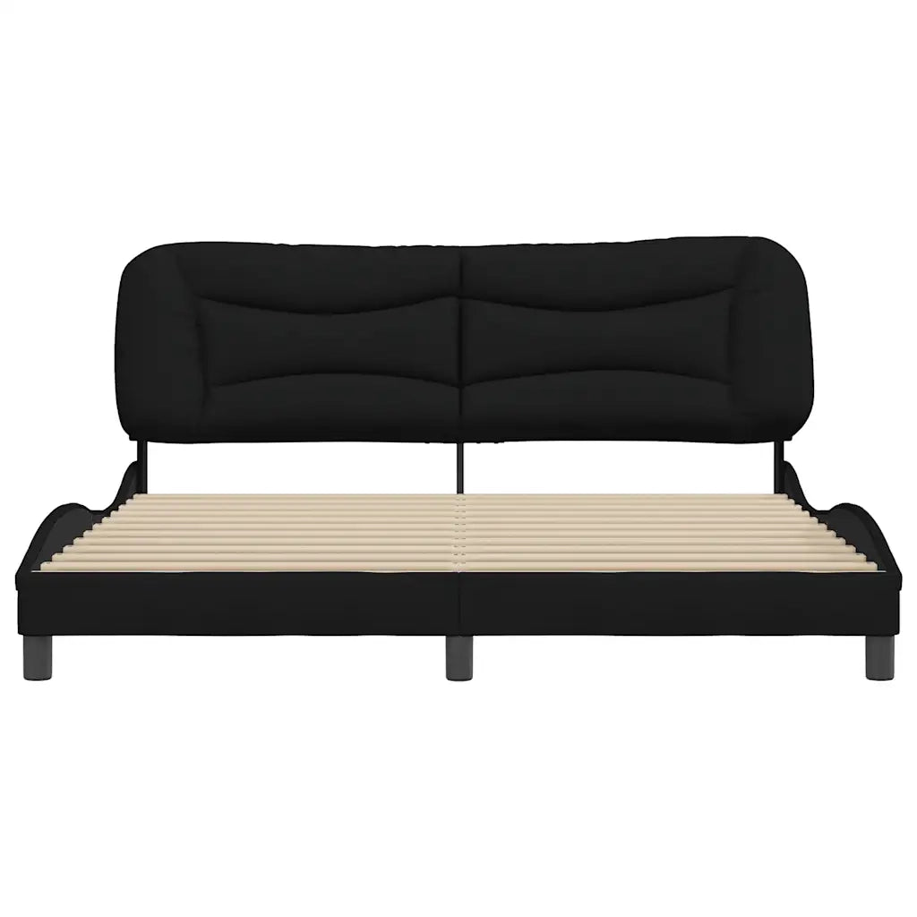 Giroletto senza Materasso Hvar Nero 180x200 cm in Tessuto 3207788