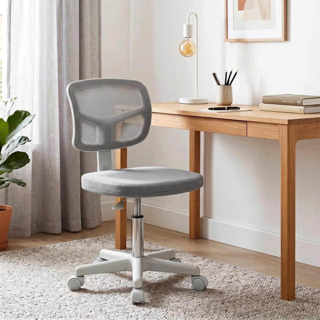 Sedia da Ufficio Ergonomica Senza Braccioli ¨C Xylo ¨C Schienale in Rete Grigio