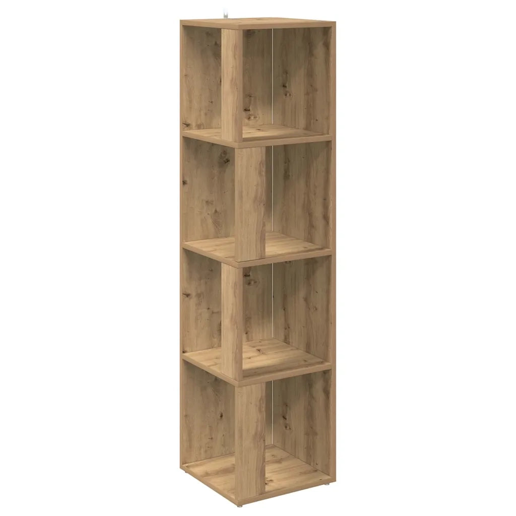 Scaffale Angolare Rovere Artigianale 33x33x132 cm in Truciolato
