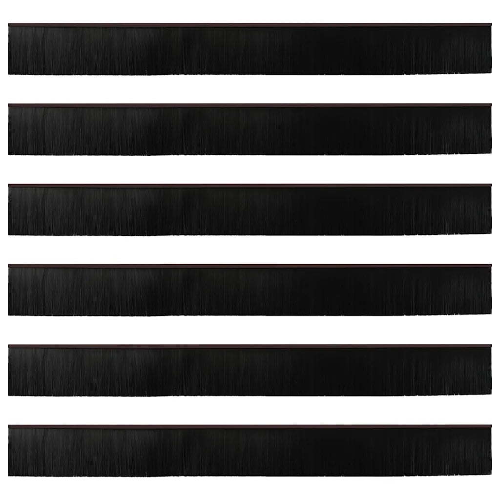 Spazzole per porte a vite 6 pcs Marrone 100 cm