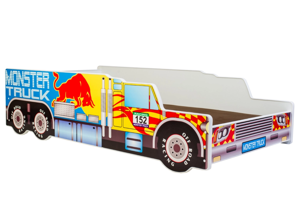 Letto-macchina per bambini 160x80 con materasso - Monster Truck