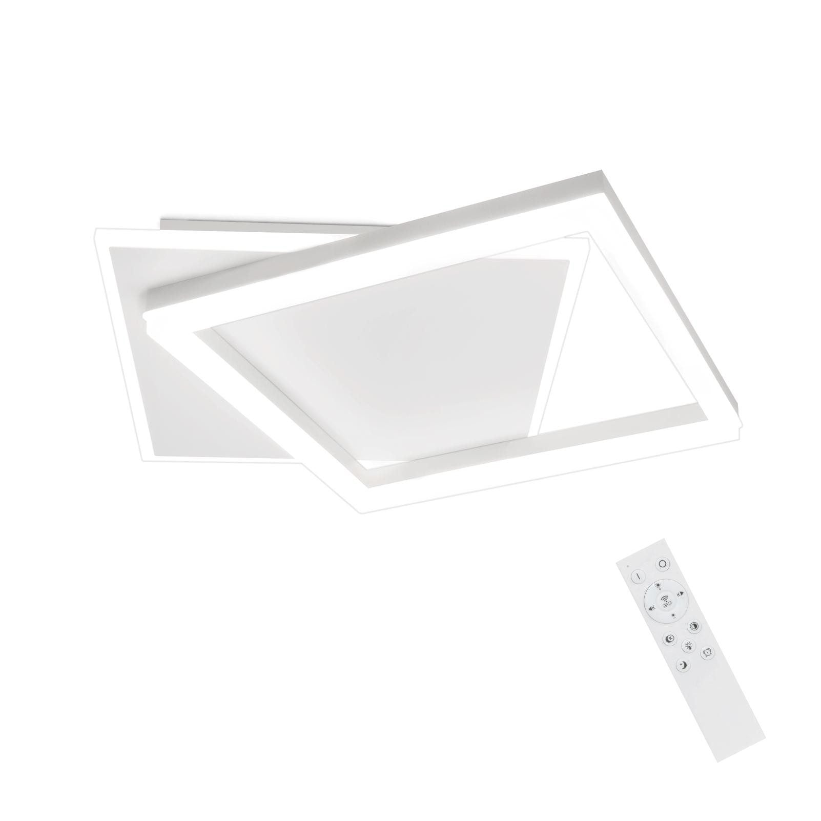 ZMH Lampada da soffitto plafoniera LED 44W dimmerabile quadrata bianca per camera letto