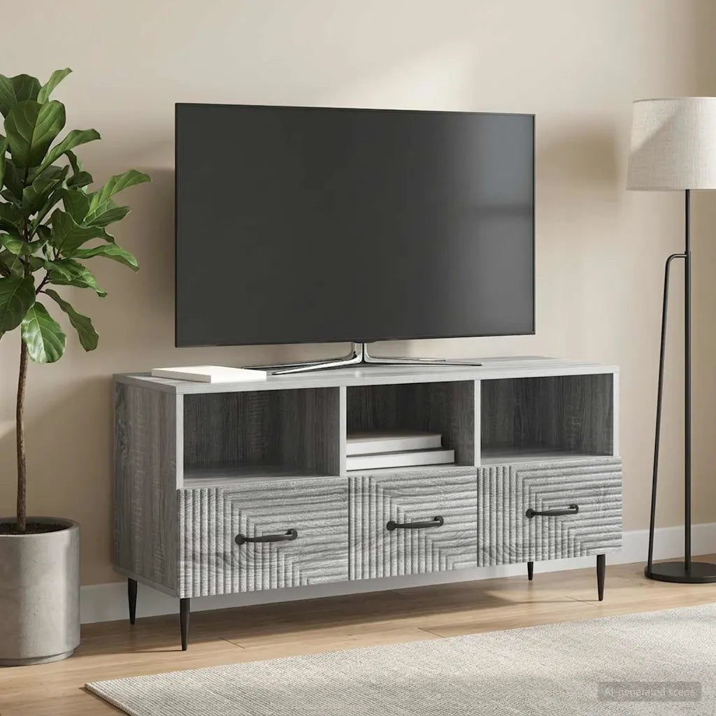 Mobile TV Grigio Sonoma 102 x 34,5 x 50 cm Legno ingegnerizzato 894911
