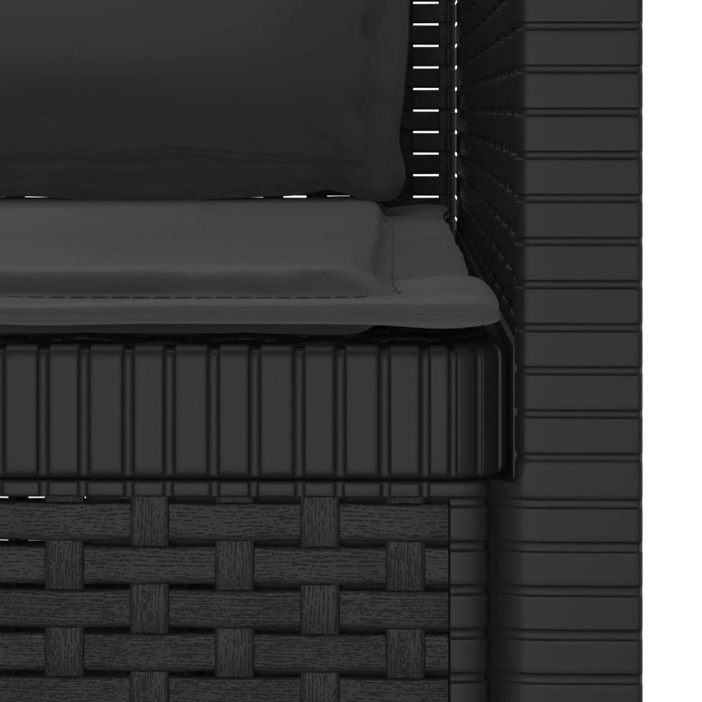 Sedia da giardino-Poltrona a 1 Posto con Cuscini Aspetto Rattan PP Antracite 771246