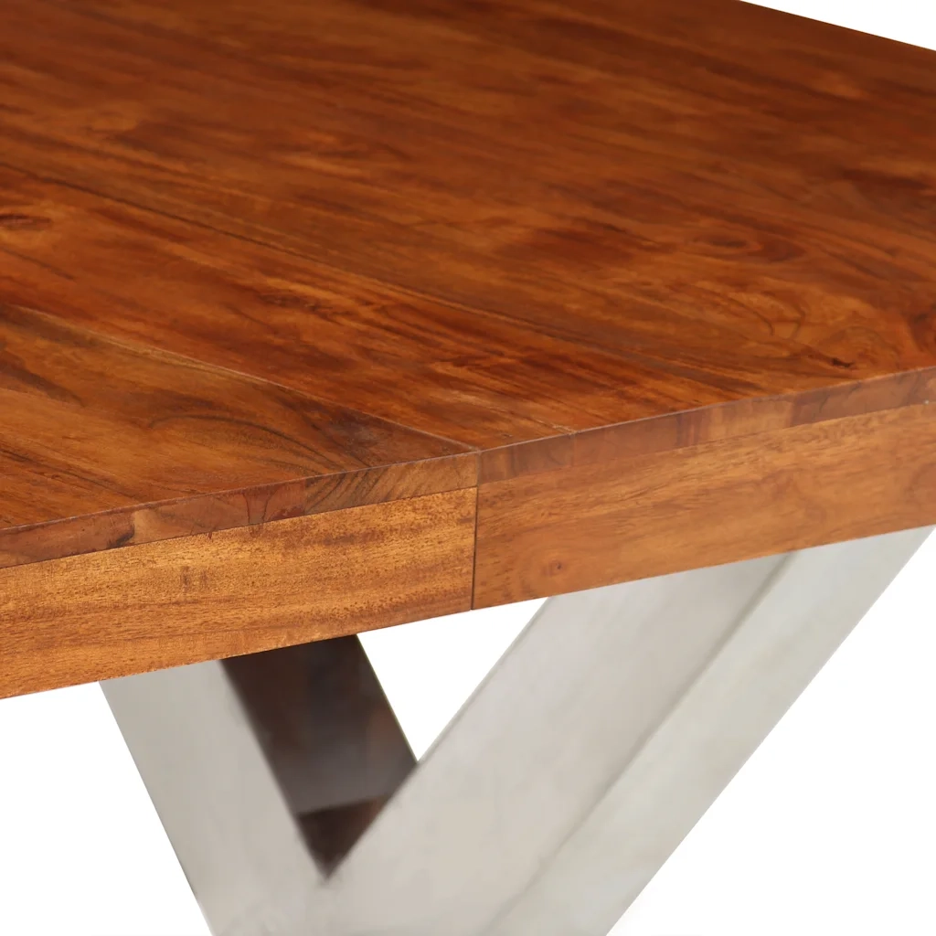Tavolo in Legno Massello con Finitura in Sheesham 180x90x76 cm