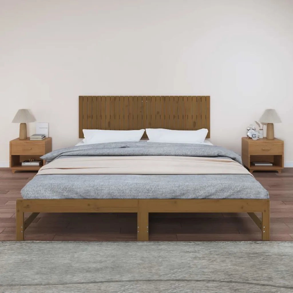 Testiera da Parete Ambra 185x3x60 cm in Legno Massello di Pino 824866