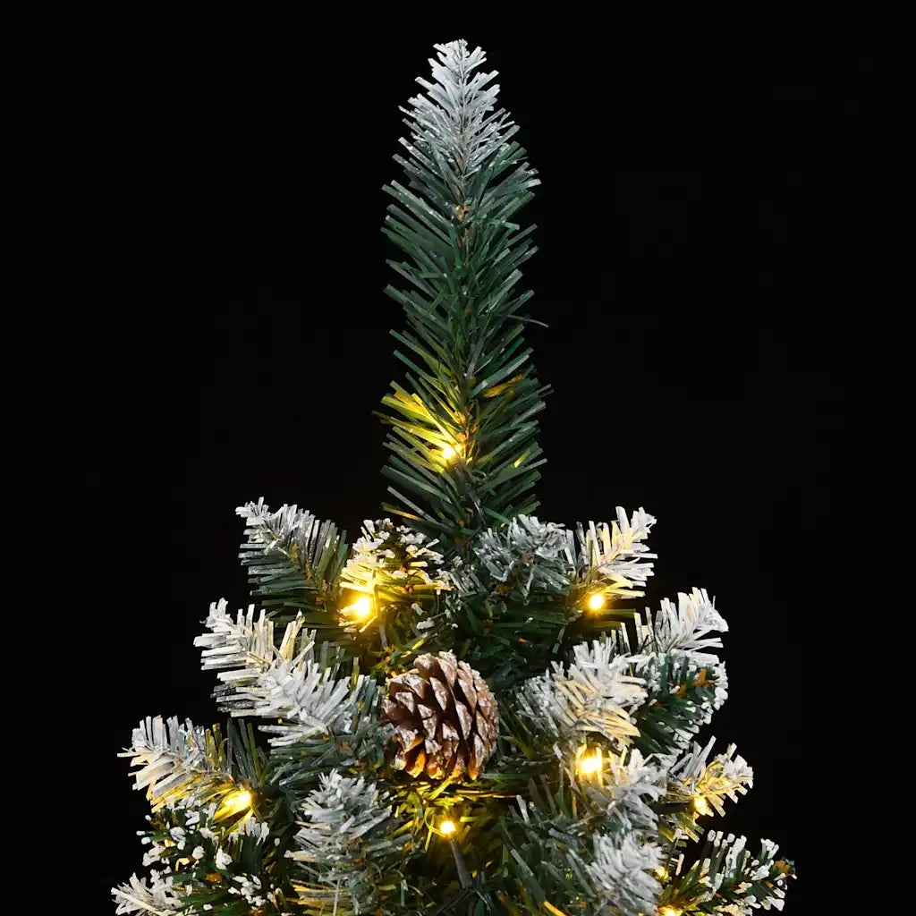 vidaXL Albero di Natale Artificiale Sottile con 300 LED 180 cm