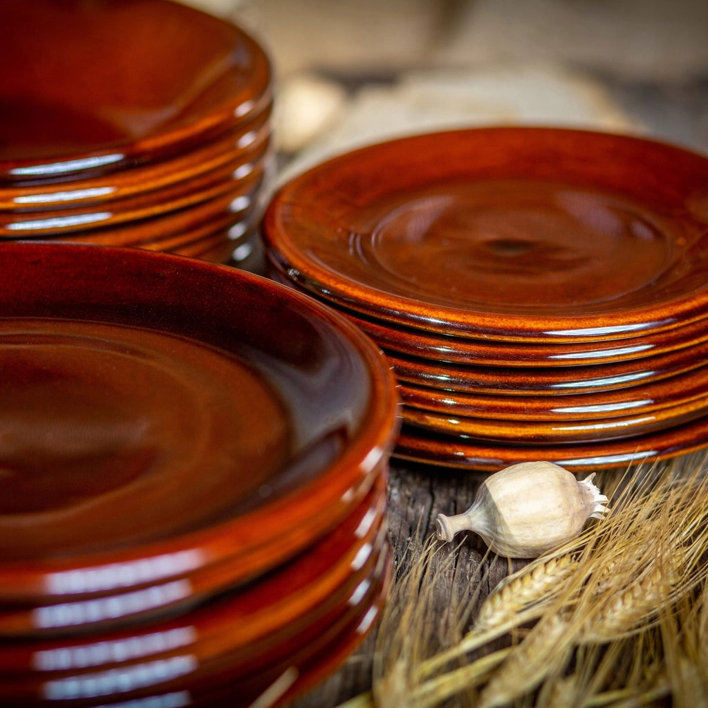 Piatto fondo KADAX da 23 cm per zuppa, in ceramica, gres, marrone