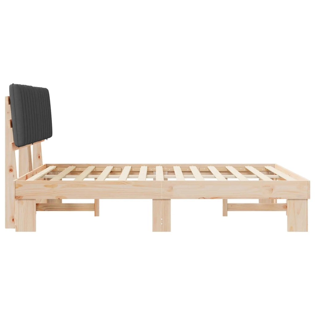 Letto con Testiera Rivestita Grigio scuro 150 x 200 cm 877480
