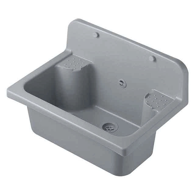 PILOZZO MAXI da muro in PP - Dim: 55 X 37 cm - Completo di GRIGLIA - CR - Colore: GRIGIO PIETRA
