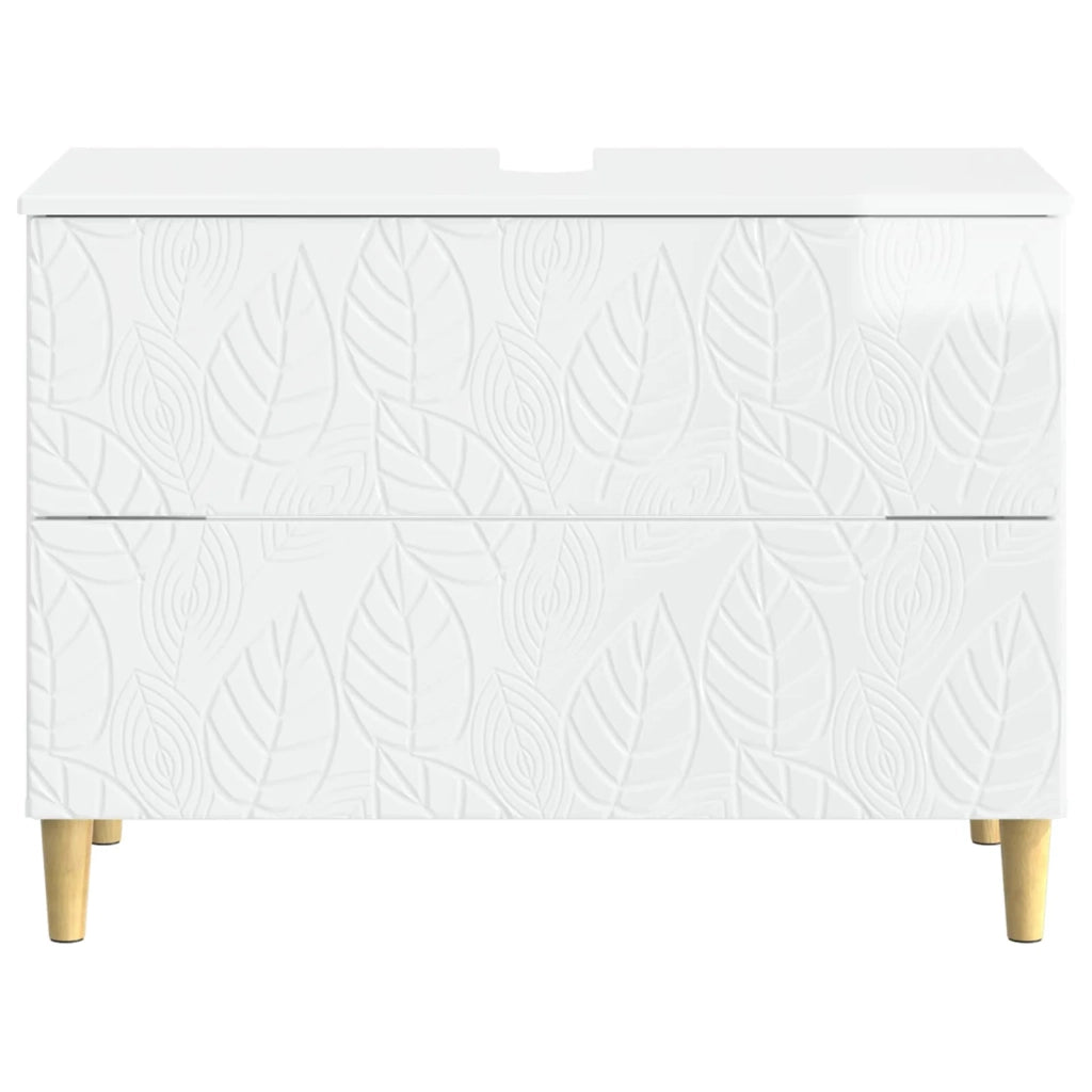 Armadio per Lavabo da Bagno DELFT Bianco Lucido 82 x 41 x 59 cm 897019