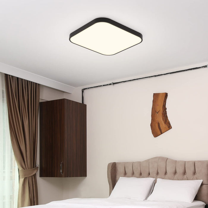 ZMH Lampada da soffitto plafoniera LED quadrata piatta 27cm 19W per camera letto corridoio