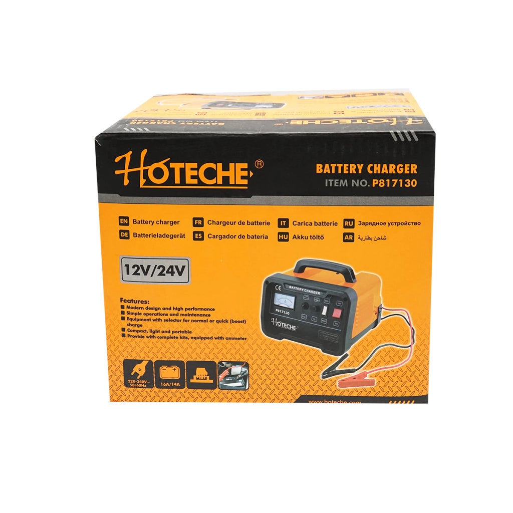 Caricabatterie per batterie/accumulatori auto – 12V / 16A, 24V / 14A