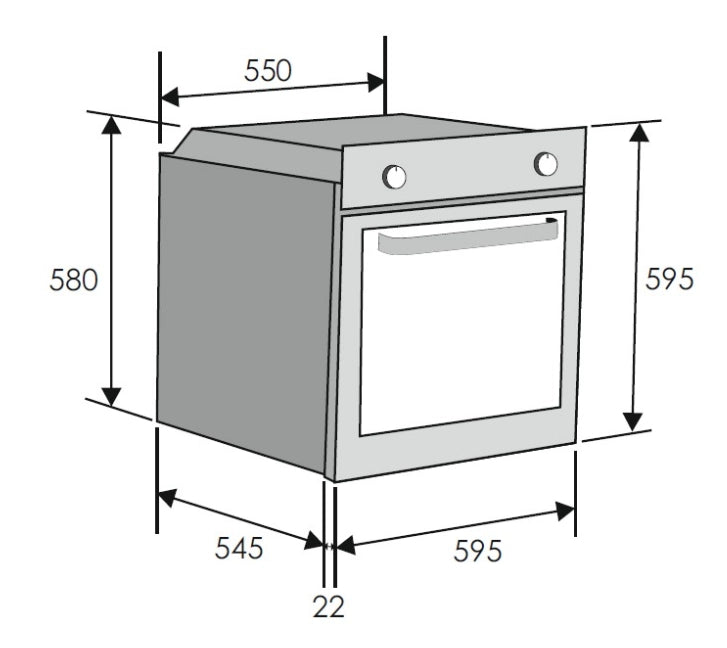 Zerowatt zfp605x/e forno da incasso elettrico ventilato 65 lt classe a+ 8 funzioni inox