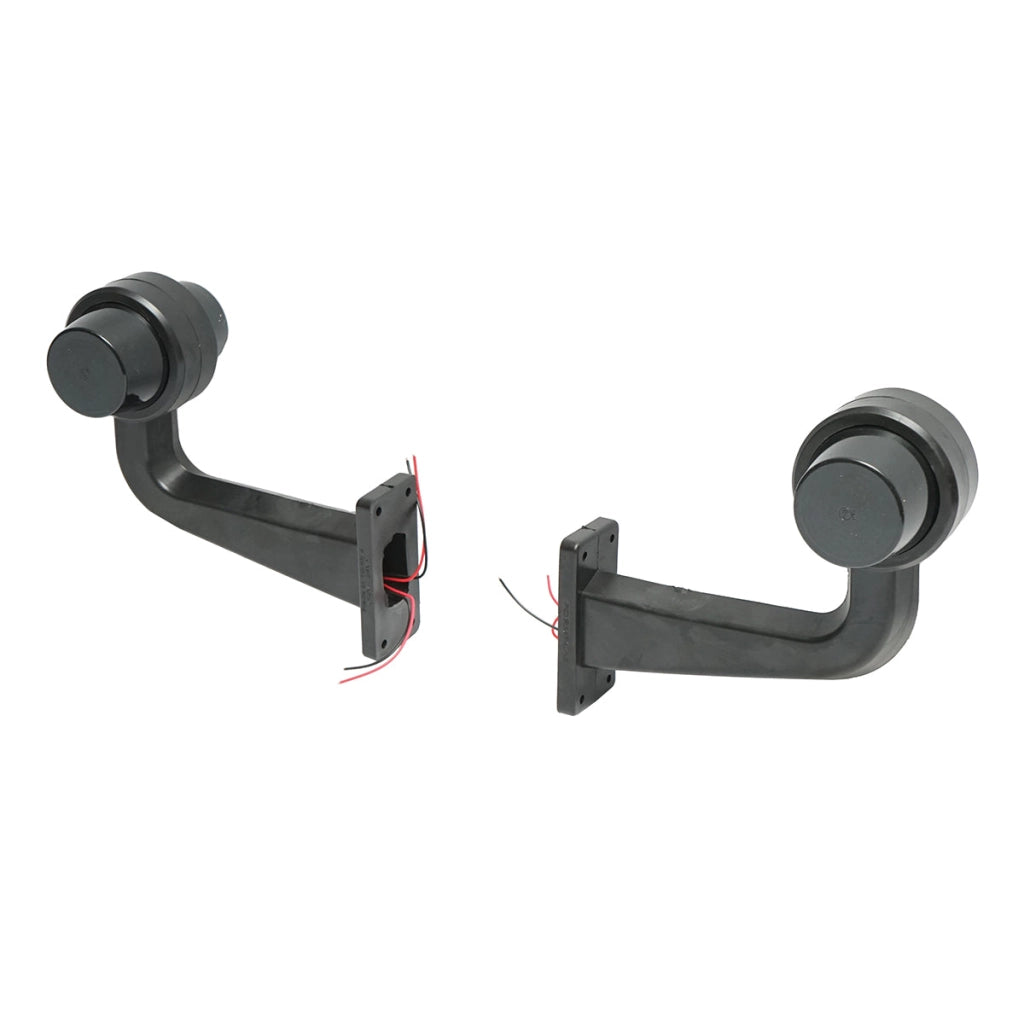 Set di luci di posizione laterali a LED con braccio 12-24V, rosso-bianco fumé FR0157 Breckner Germany