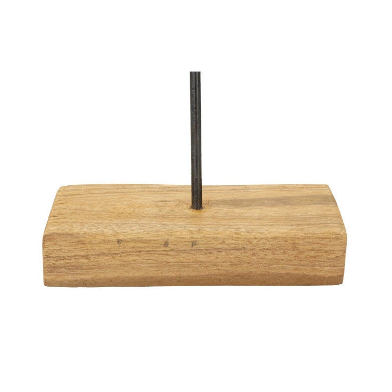 Scultura Dorat In Teak Riciclato cm 35x10x58 (pezzi Unici - Non Ripiani In Serie)