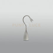 GLS021- LAMPADA DA TAVOLO GRIGIO LUCIDO FLESSIBILE CON BRACCIO IN SILICONE DIMMERABILE 3000K 350LM 5W
