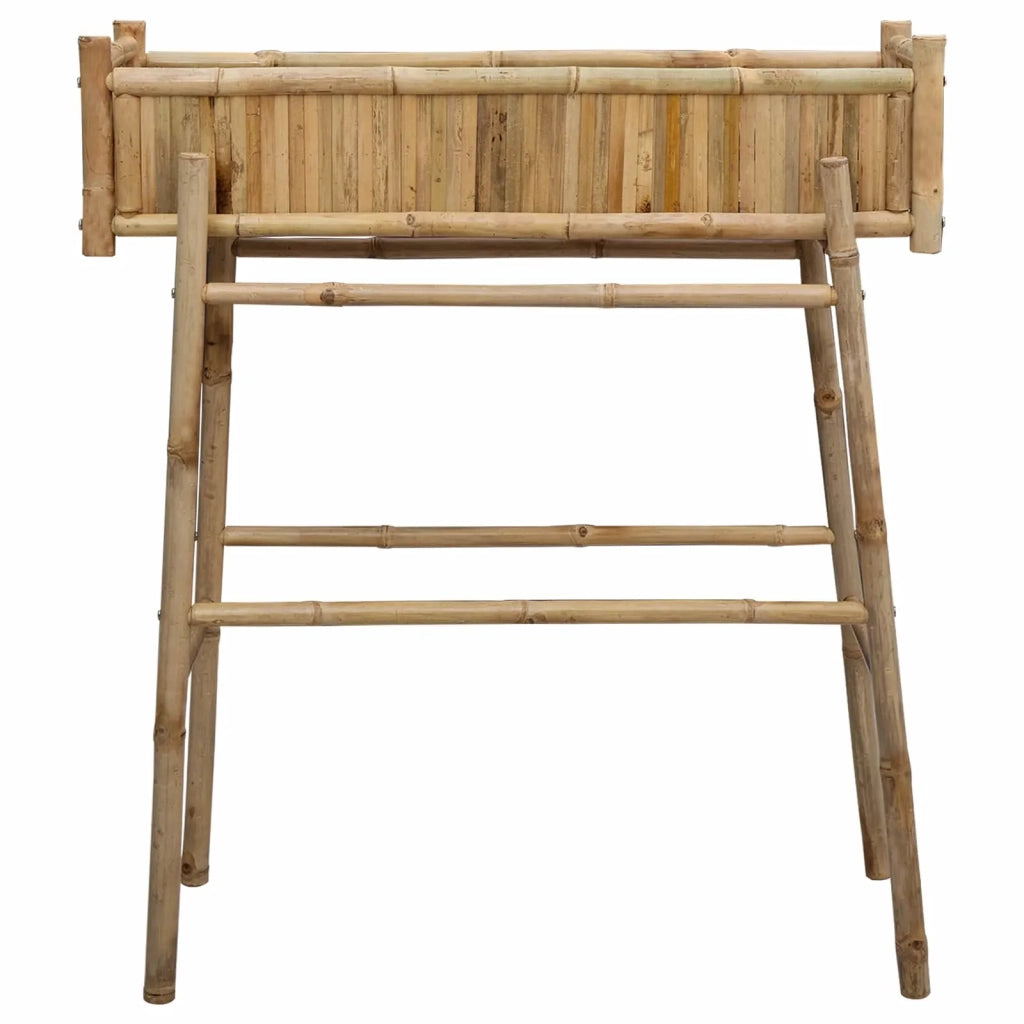 Vaso da Giardino con Supporto Naturale 100 x 38 x 114 cm Bambù