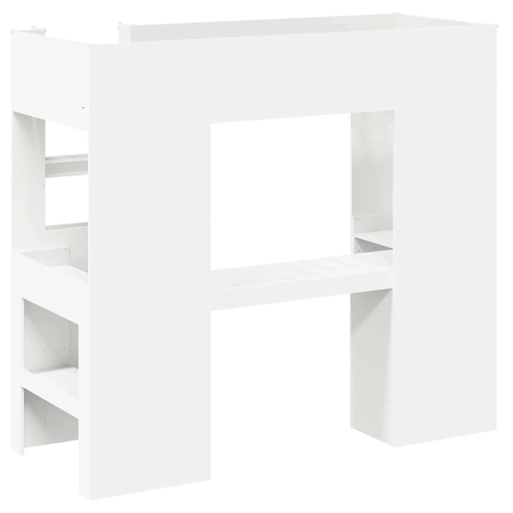 Struttura letto a castello con scrivania Bianco 75 x 190 cm