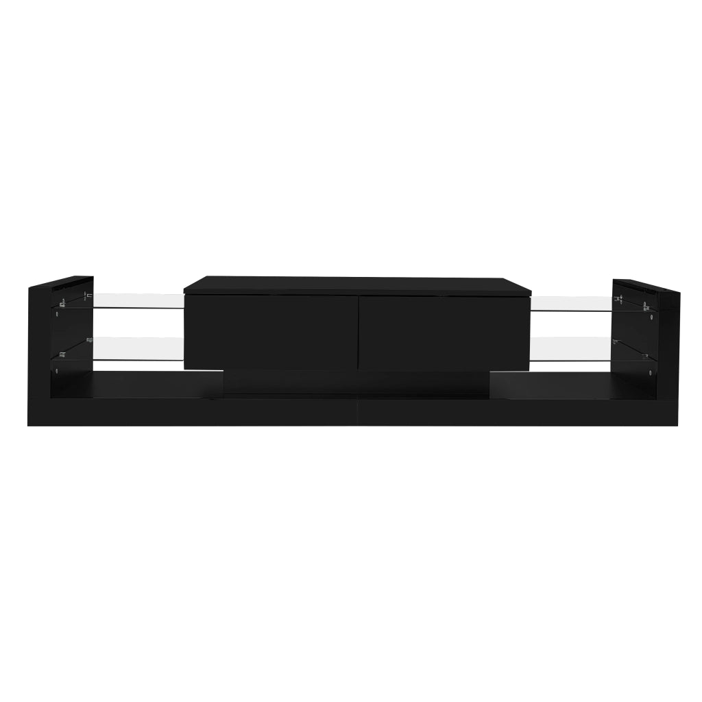 Set Mobile TV e Tavolino Nero con LED App Bluetooth 181cm