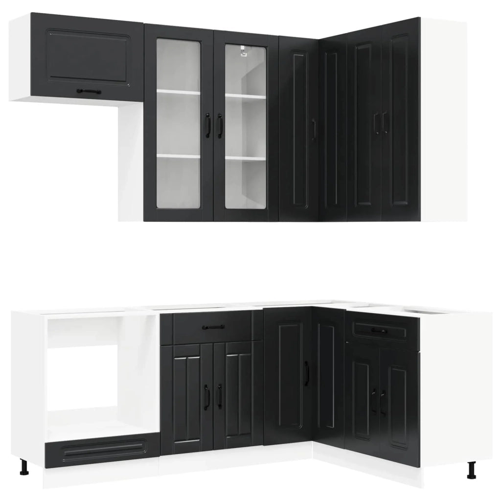 Unità Cucina KALMAR 8 pcs Nero Legno ingegnerizzato 3438458