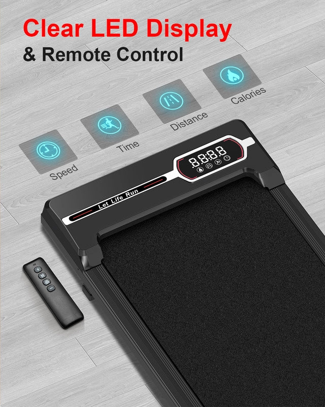 Tapis roulant, Tapis roulant da banco , Velocità regolabile 1-8KM/H, con telecomando e display LED, Tapis roulant domestico