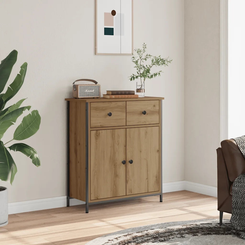 vidaXL Credenza Rovere Artigianale 70x30x80 cm in Legno Multistrato