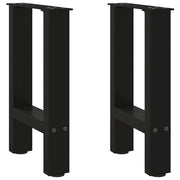 Set di 2 gambe moderne regolabili per tavolino da caffè 38 x 42-43 cm in acciaio nero 02_0057516