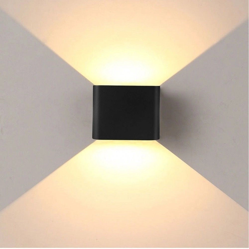 Trade Shop - Applique Cubo Led 40w Per Uso Esterno Ip65 Doppia Luce Regolabile 3600 Lumen -