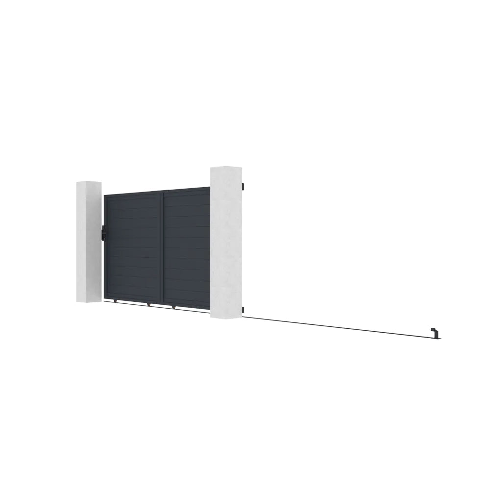 Cancello in alluminio scorrevole 300x173cm grigio freddo